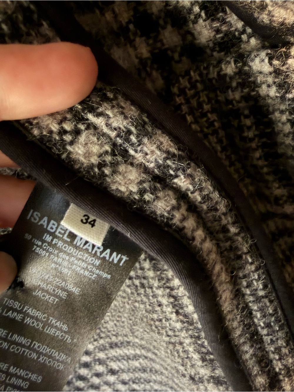 Isabel Marant Étoile Charlyne Checked Plaid Wool Blazer 34 - Picture 7 of 10